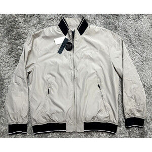 Perry Ellis Men's Lightweight Long Sleeve light Jacket In Stone Size S $240